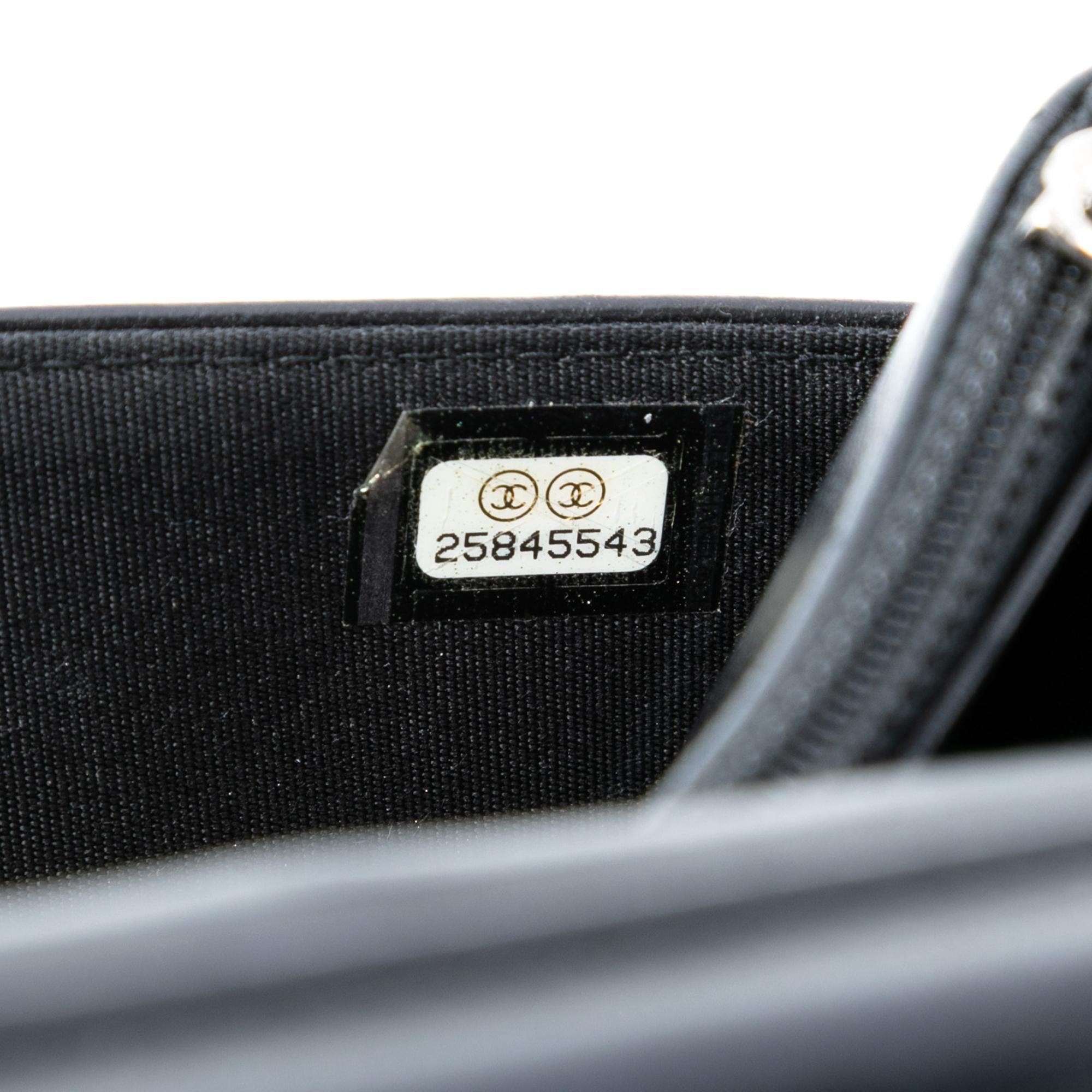 Chanel CC Embossed Lambskin Diamond Wallet On Chain