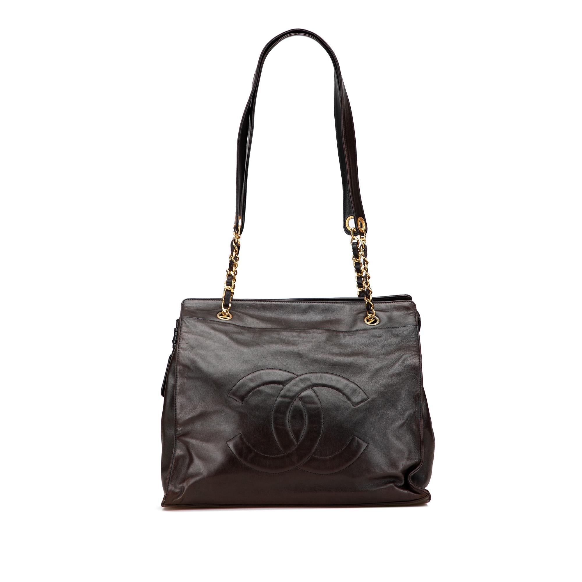 Chanel CC Lambskin Chain Tote