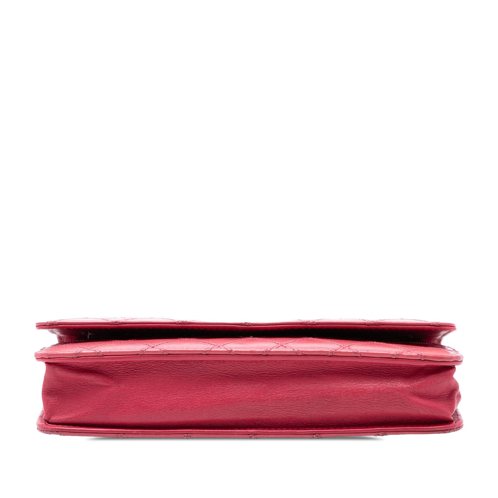 Chanel CC Lambskin Wild Stitch Wallet on Chain