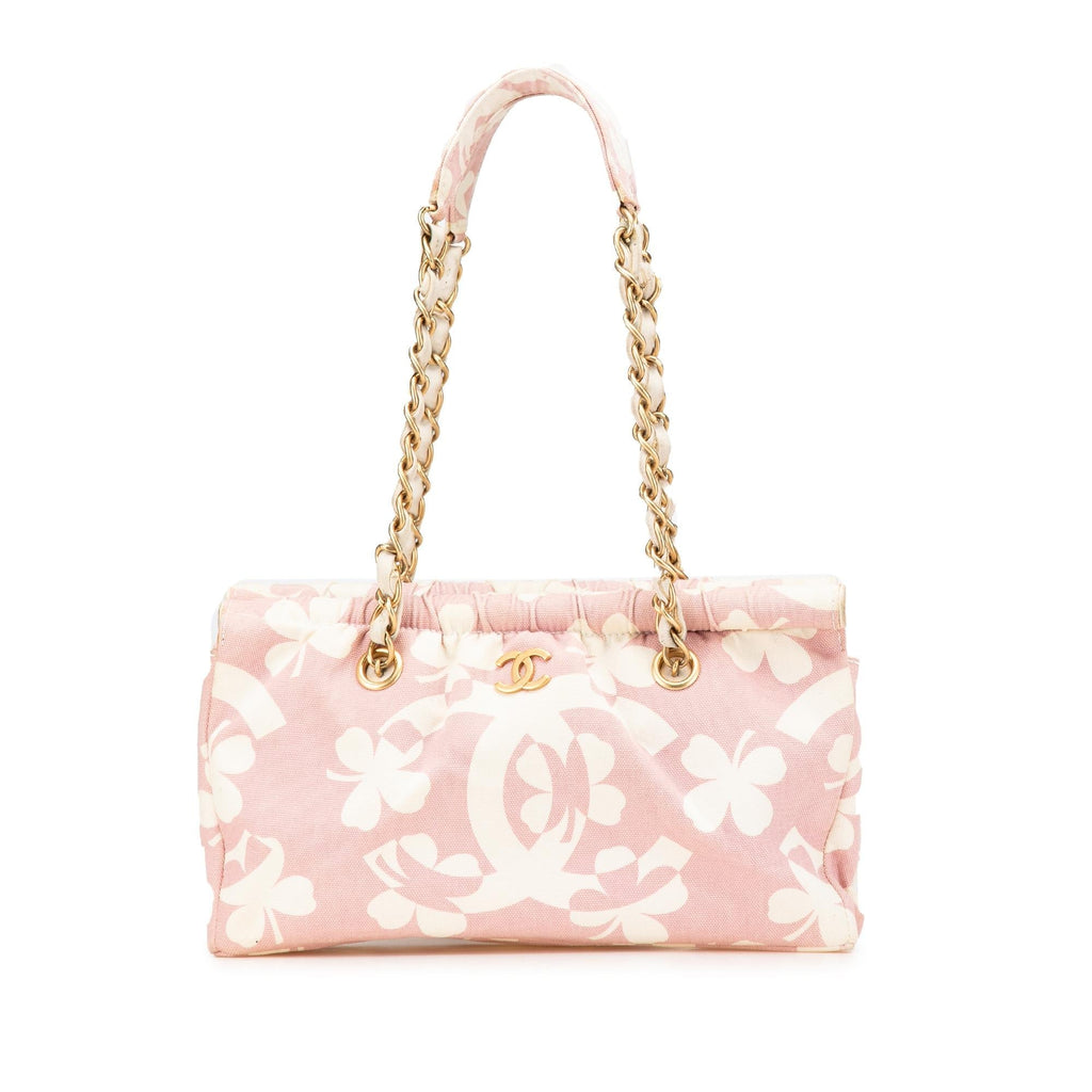 Chanel CC Printed Canvas Clover Shoulder Bag