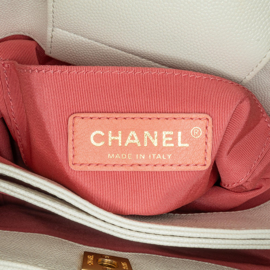 Chanel CC Quilted Caviar Chain Scarf Handle Bucket Bag