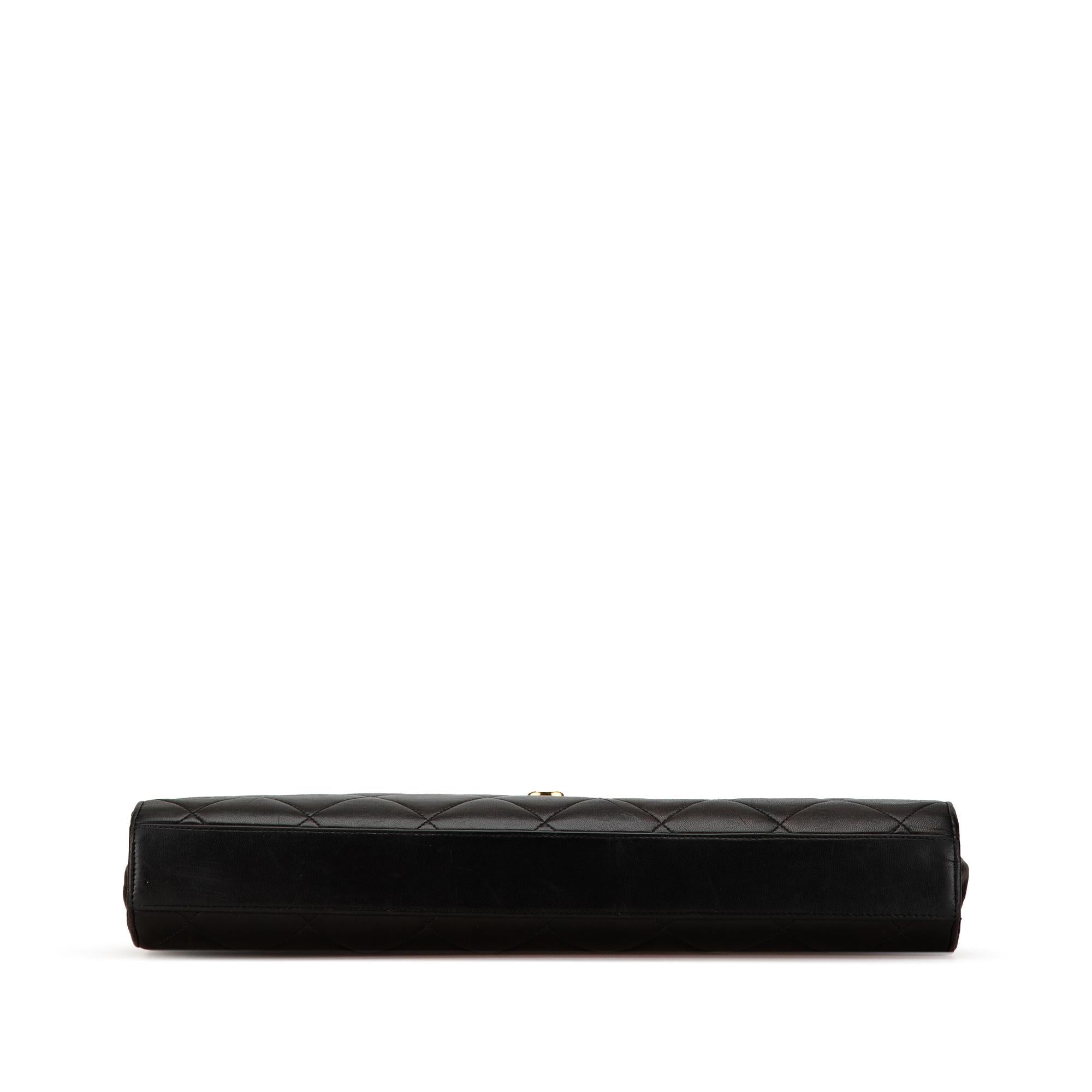 Chanel CC Quilted Lambskin Flap Briefcase (SHG-C50FAl)