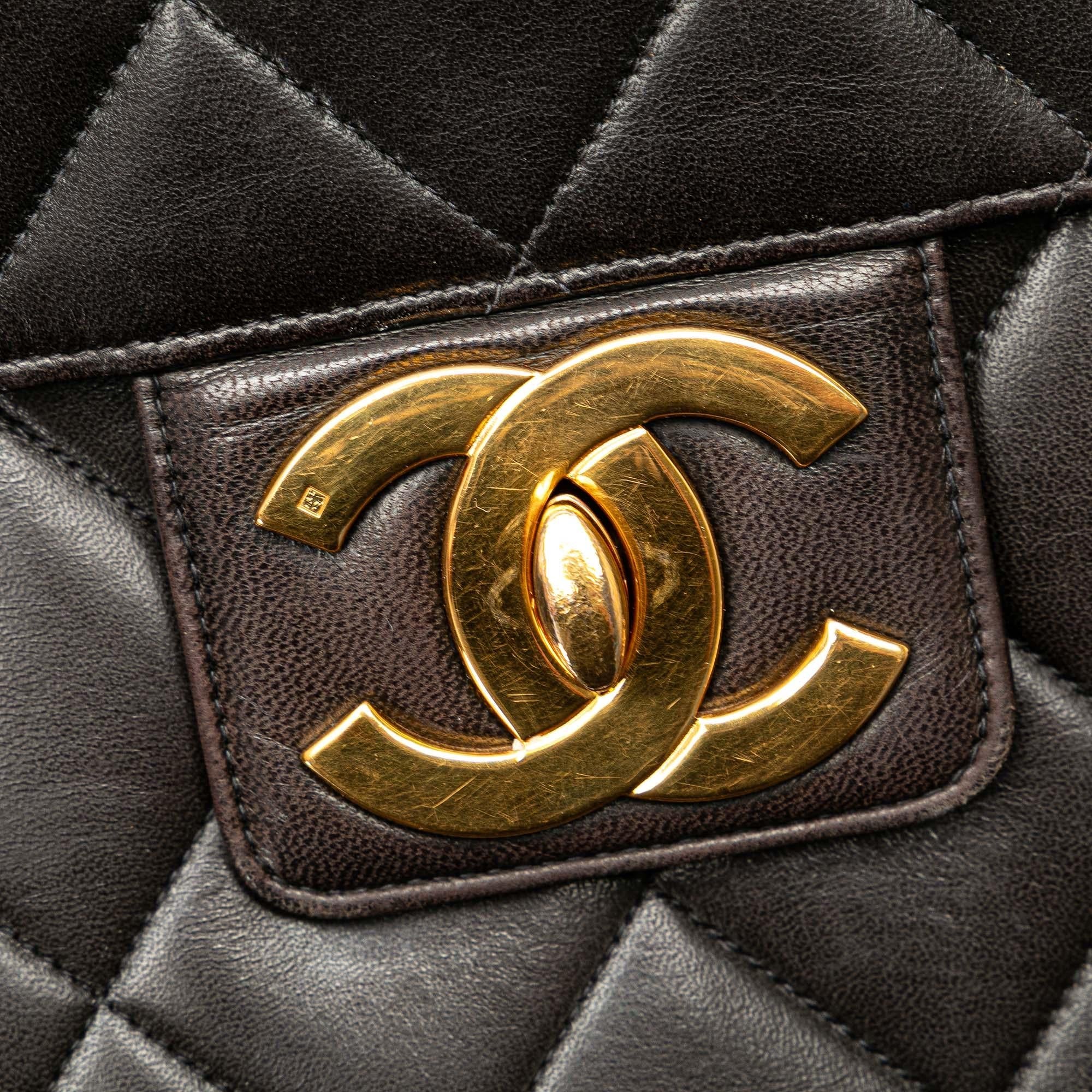 Chanel CC Quilted Lambskin Flap Briefcase (SHG-q0A6fi)