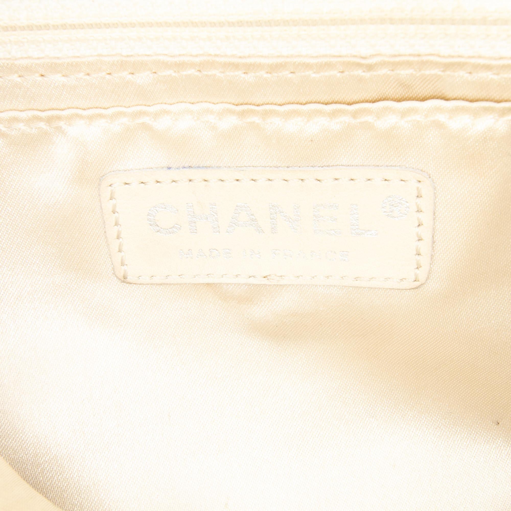 Chanel CC Quilted Perforated Aged Calfskin Flap