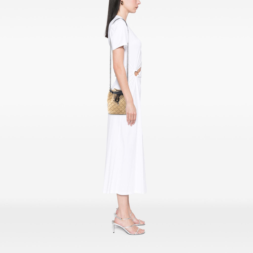 Chanel CC Suede Wild Stitch Bucket Bag