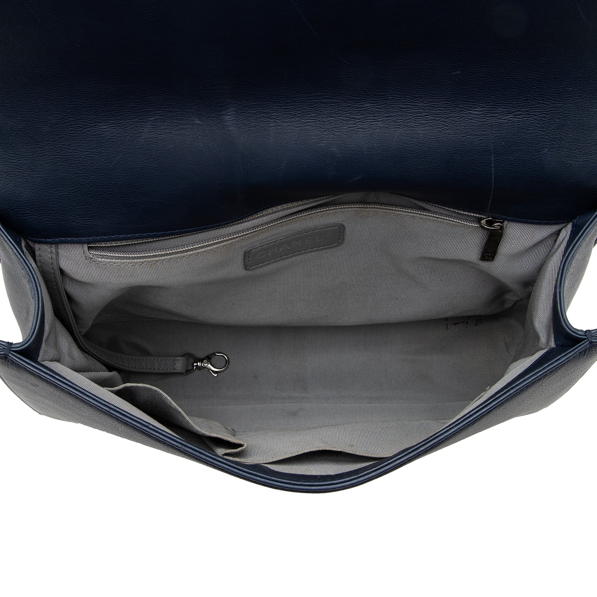 Chanel Calfskin Double Stitch Large Boy Bag (SHF-22183)