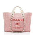 Chanel Woven Straw Deauville Medium Tote