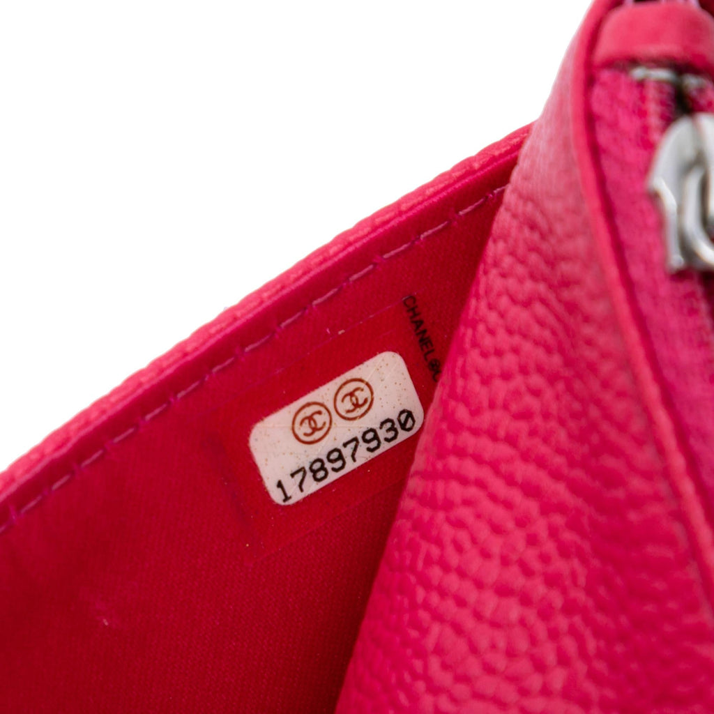 Chanel Caviar Bicolor CC Wallet On Chain