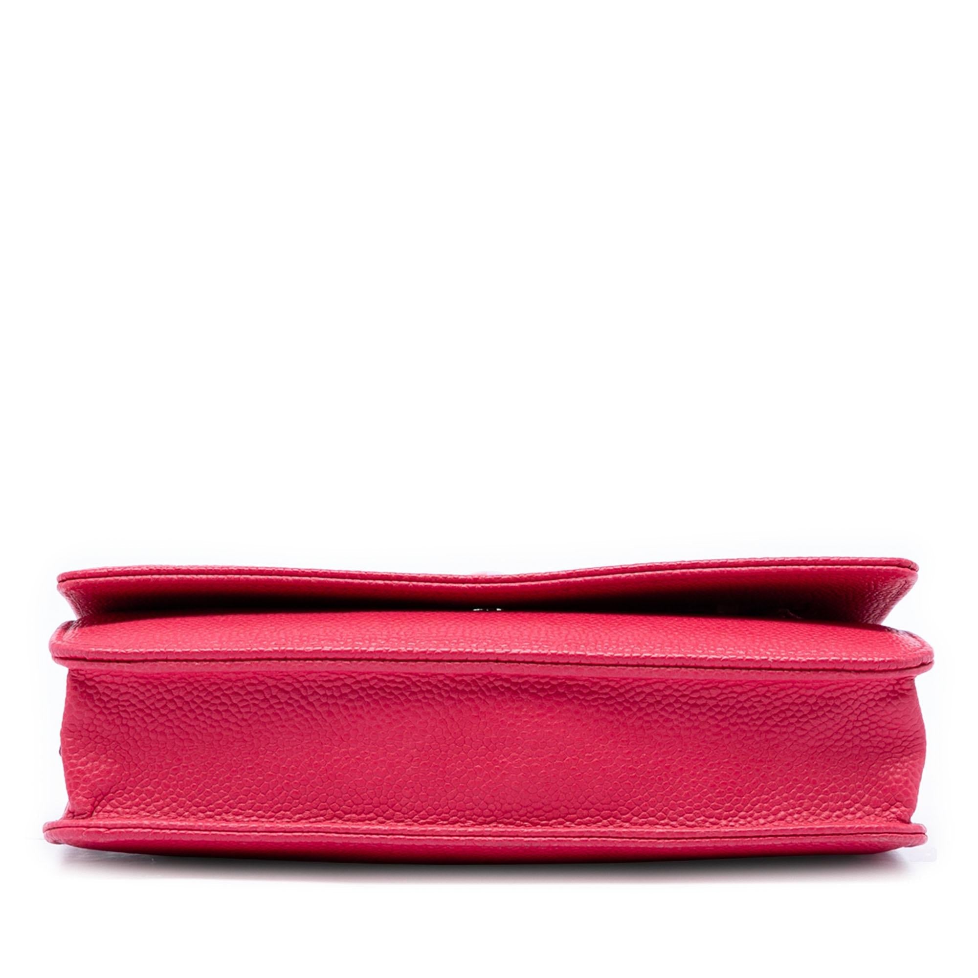 Chanel Caviar Bicolor CC Wallet On Chain