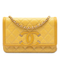 Chanel Caviar CC Filigree Wallet On Chain