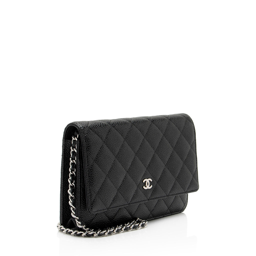 Chanel Caviar Leather Classic Wallet on Chain