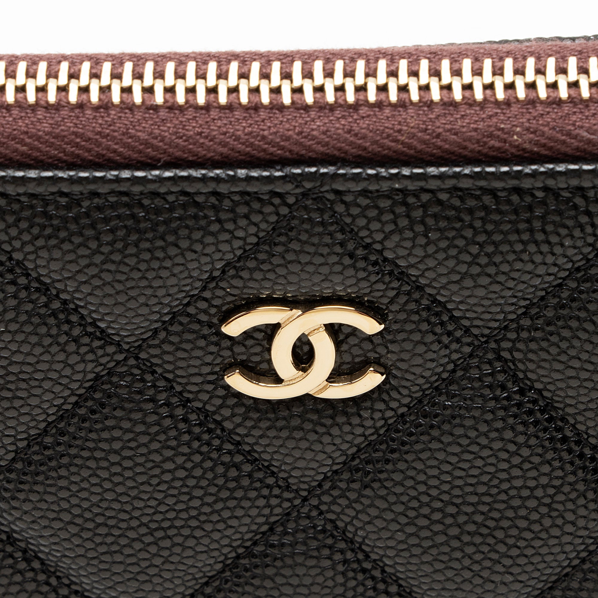 Chanel Caviar Leather Classic Zipped Pouch