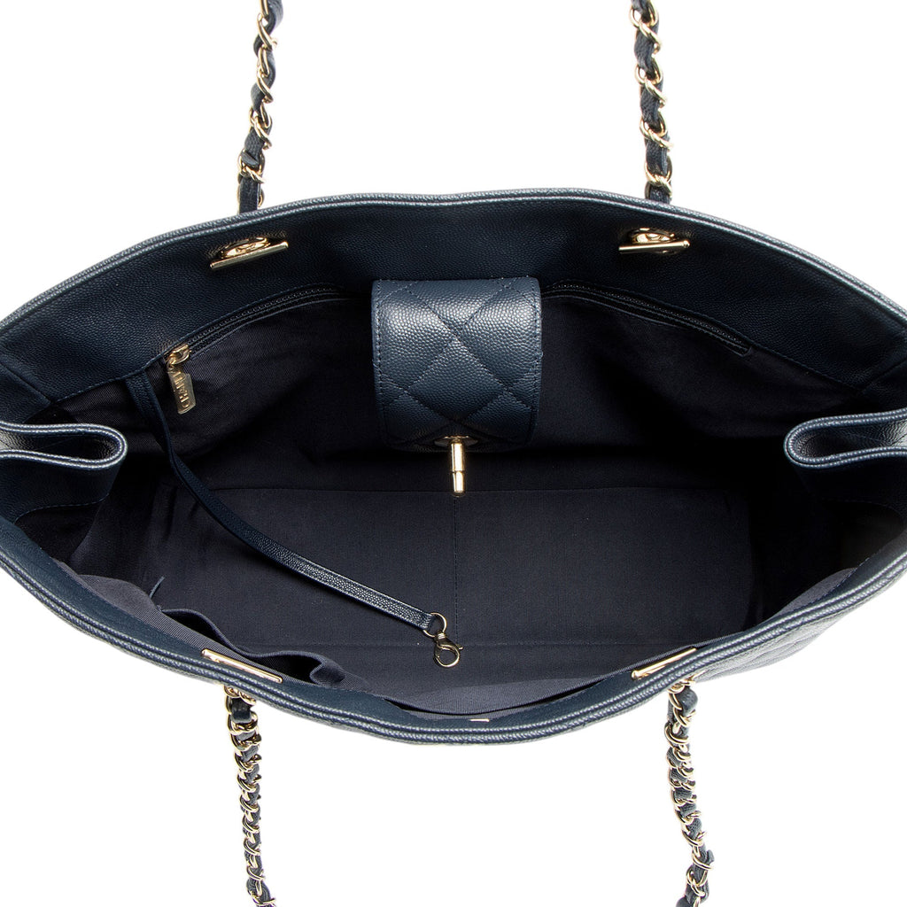 Chanel Caviar Leather CC Large Shopping Tote