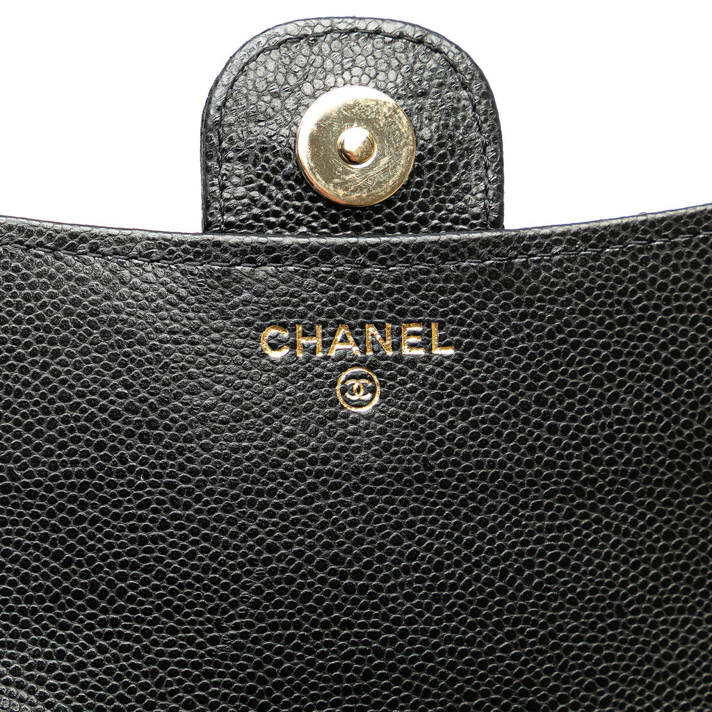 Chanel Caviar Quilted Phone Holder Wallet on Chain