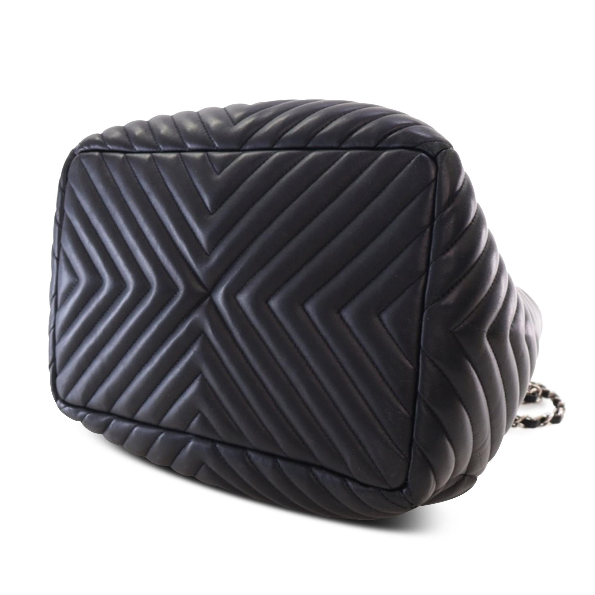 Chanel Chevron Calfskin Urban Spirit Bucket Bag