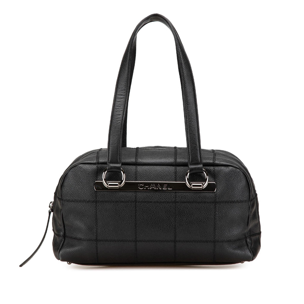 Chanel Choco Bar Caviar Shoulder Bag