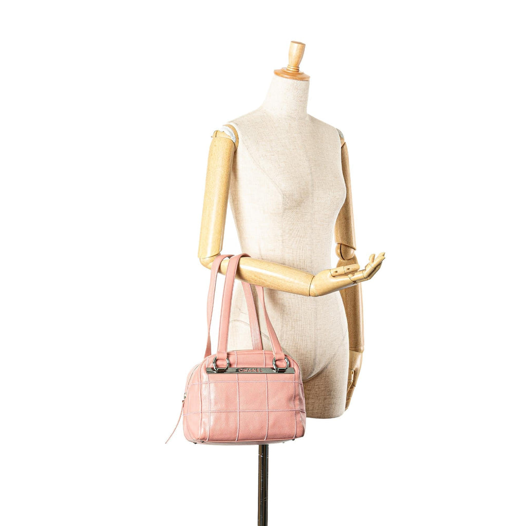 Chanel Choco Bar Caviar Shoulder Bag