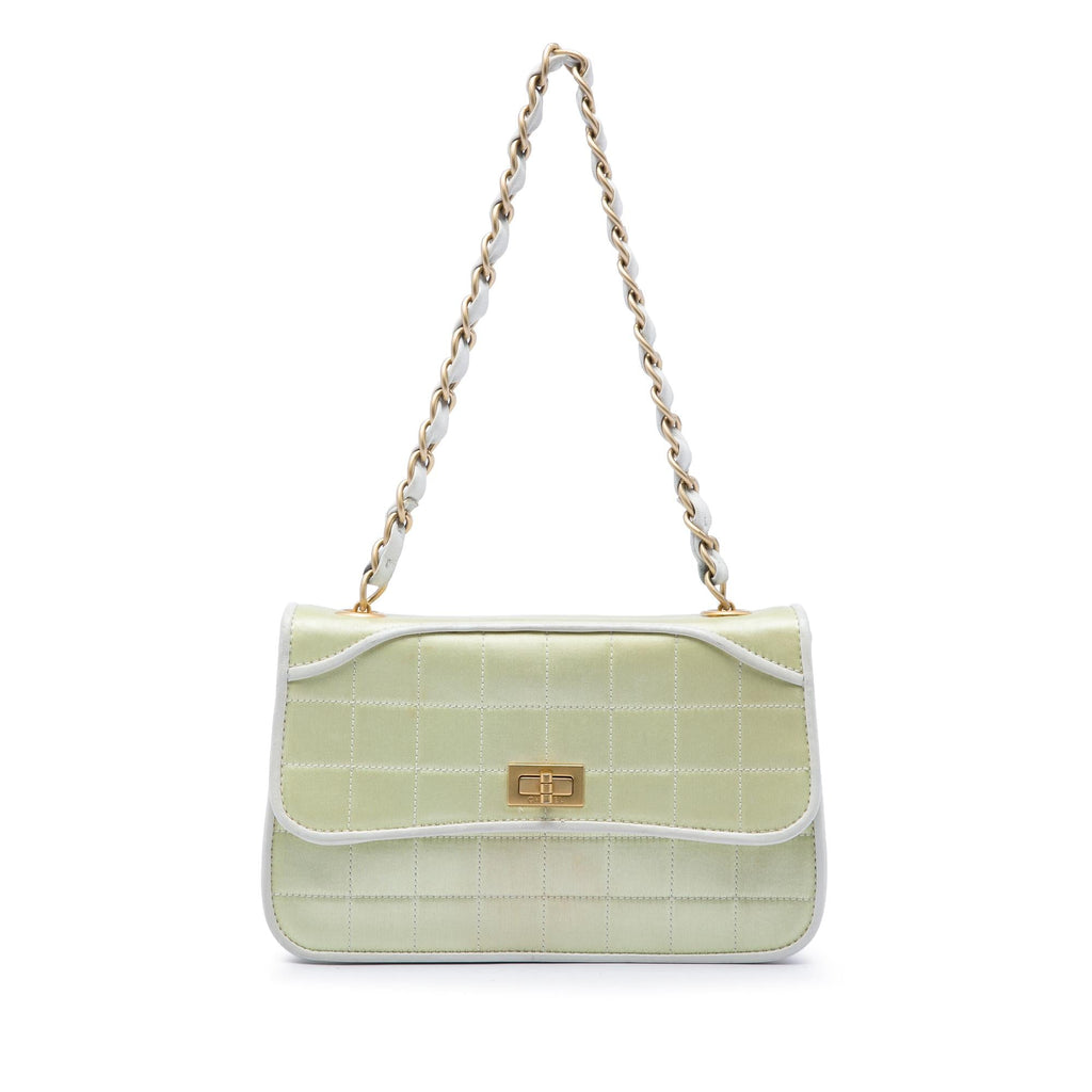 Chanel Chocolate Bar Satin Reissue 2.55 Single Flap