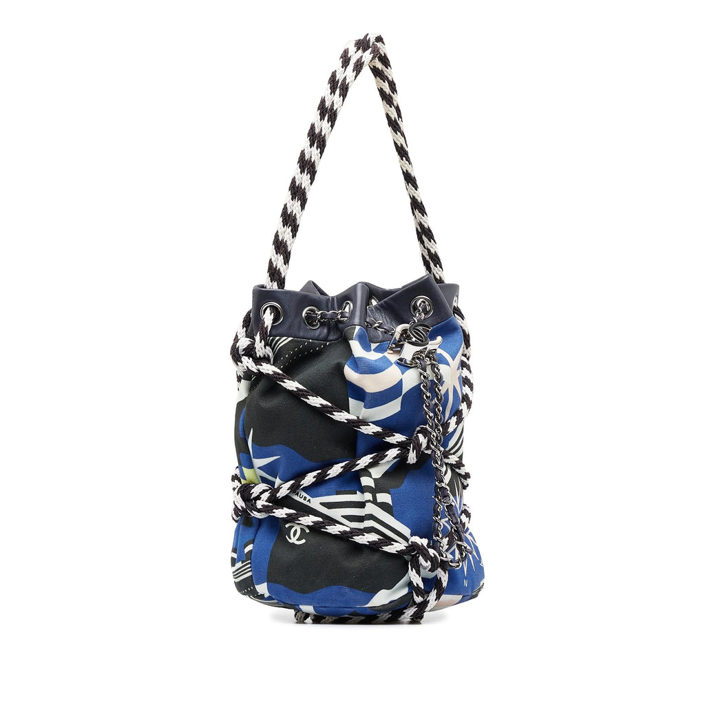 Chanel Cotton Drawstring Bag (SHG-vFjXXl)