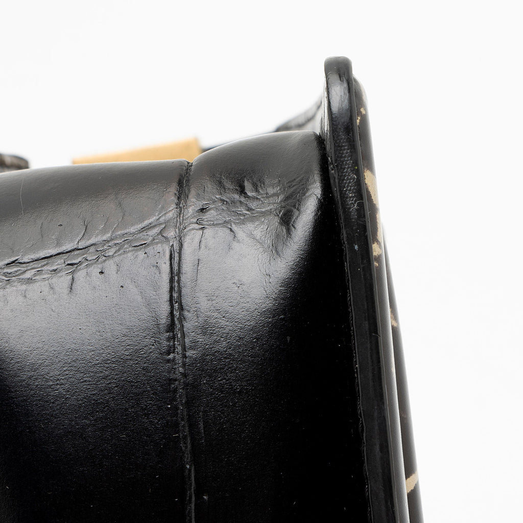 Chanel Croc Embossed Leather Egypt Graffiti Paris-New York Small Boy Bag