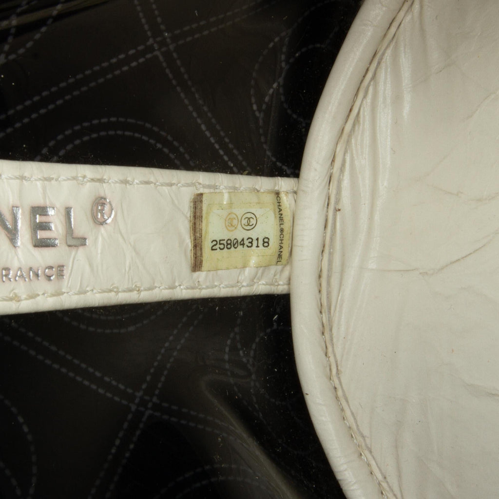 Chanel Crumpled Calfskin PVC Camellia Bucket (SHG-gZFHoM)