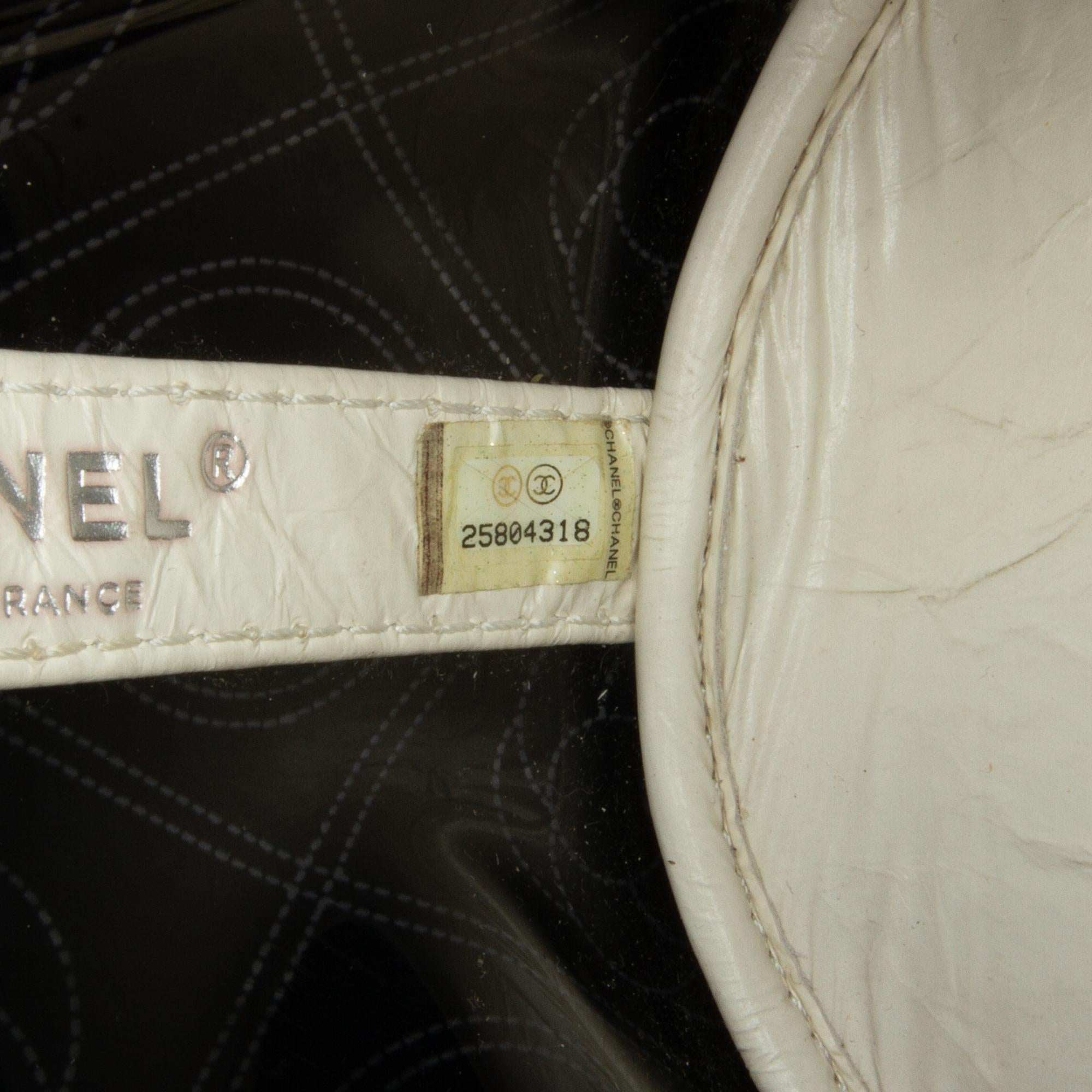 Chanel Crumpled Calfskin PVC Camellia Bucket (SHG-gZFHoM)