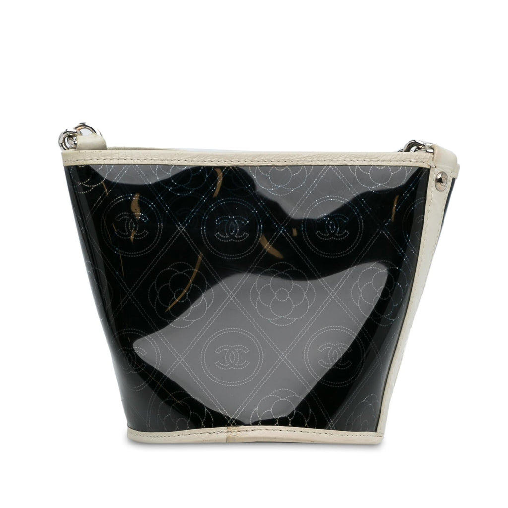 Chanel Crumpled Calfskin PVC Camellia Bucket (SHG-W4bgBM)
