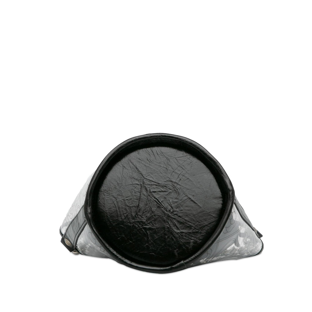 Chanel Crumpled Calfskin PVC Camellia Bucket (SHG-MQacNp)