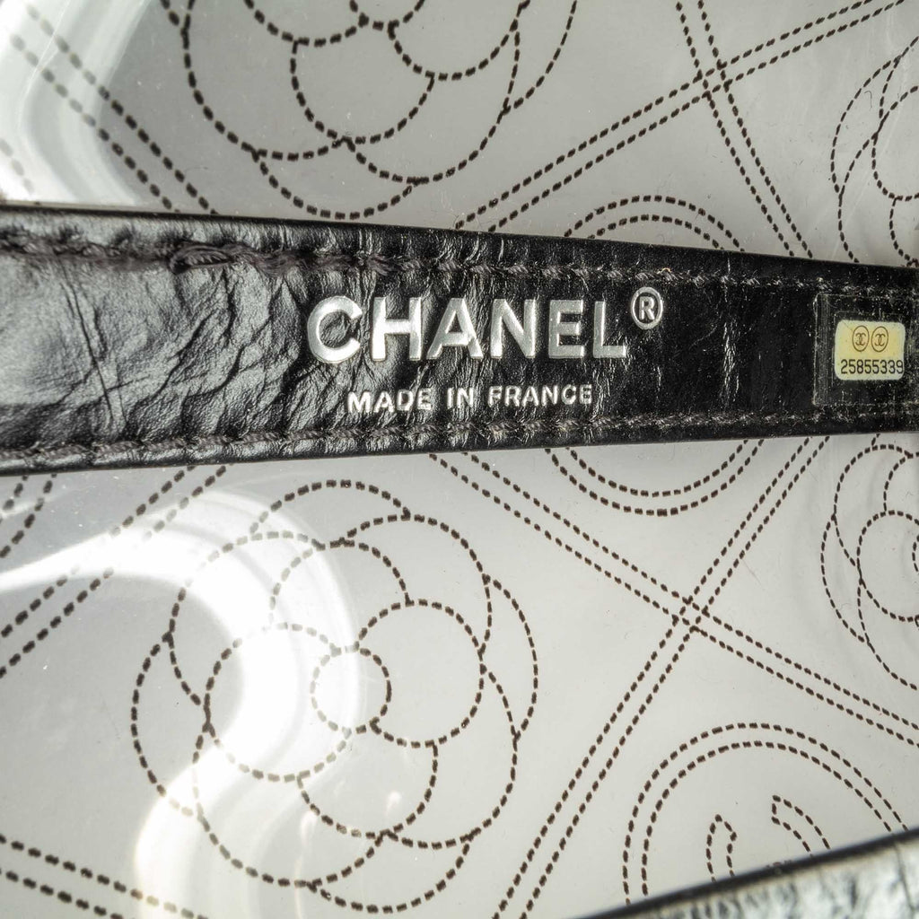Chanel Crumpled Calfskin PVC Camellia Bucket (SHG-MQacNp)