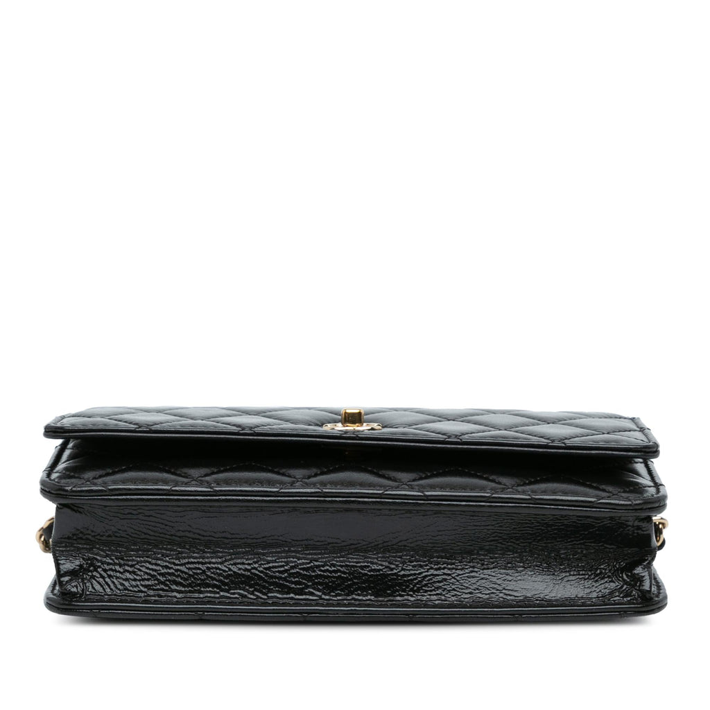 Chanel Glazed Calfskin Pearl Charms Wallet On Chain (SHG-slyTlx)