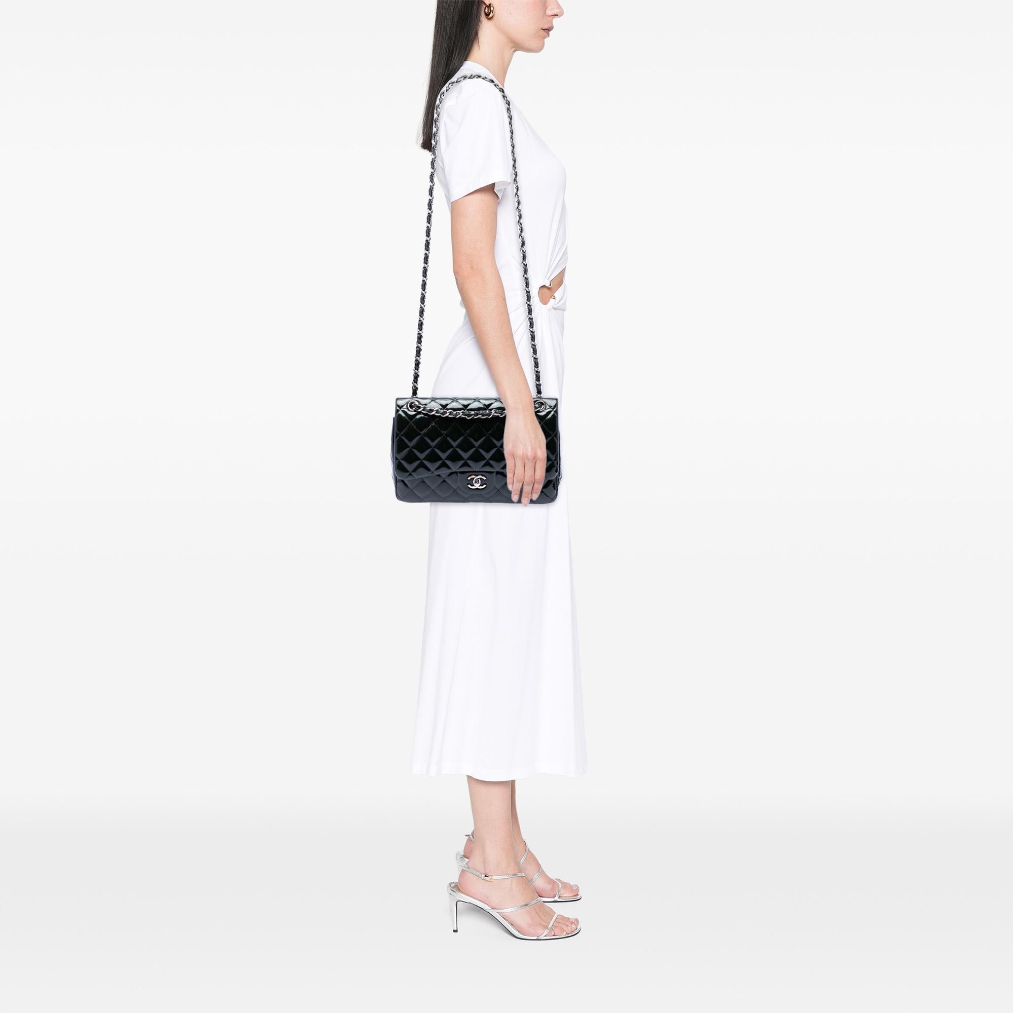 Chanel Jumbo Classic Patent Double Flap