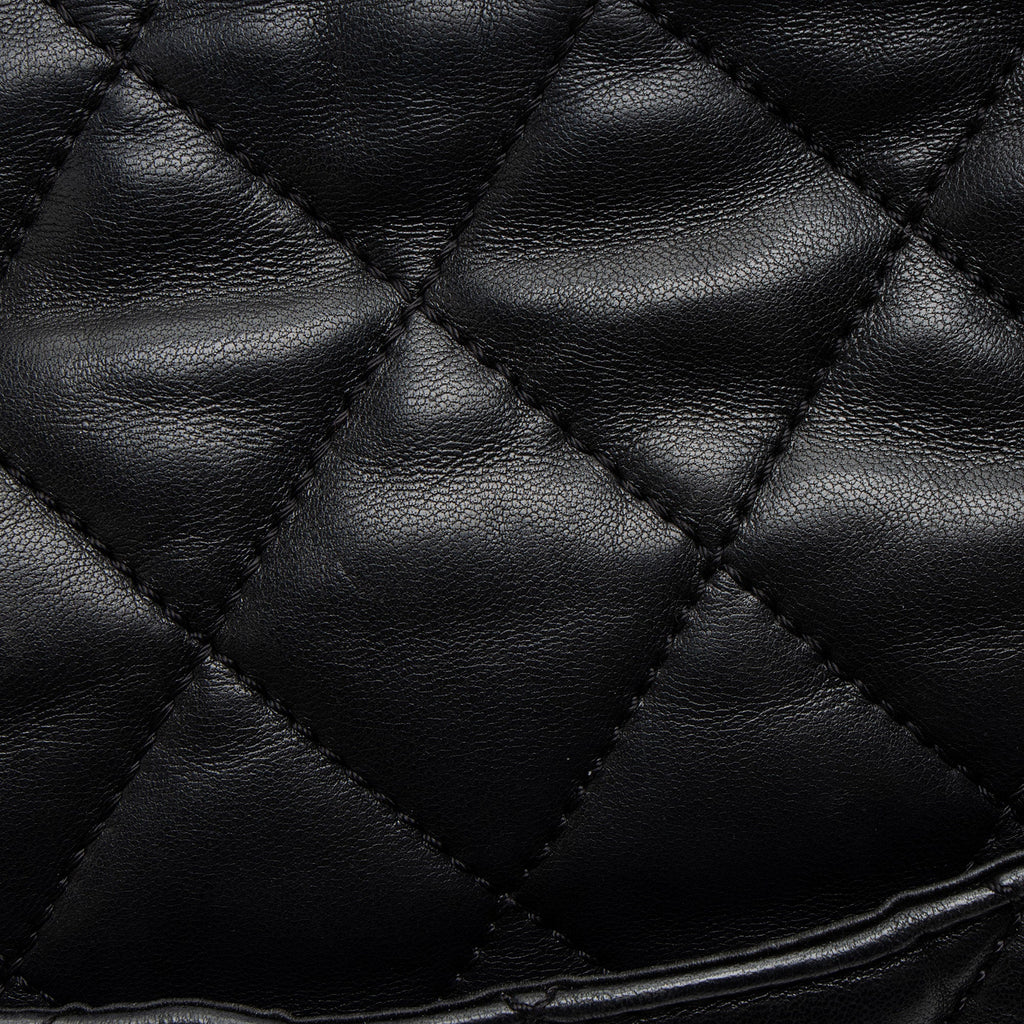 Chanel Lambskin 3 Accordion Maxi Flap Bag