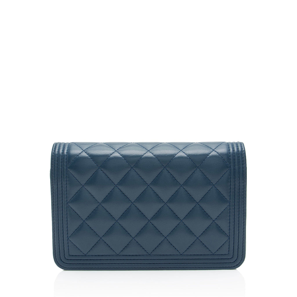 Chanel Lambskin Boy Wallet on Chain