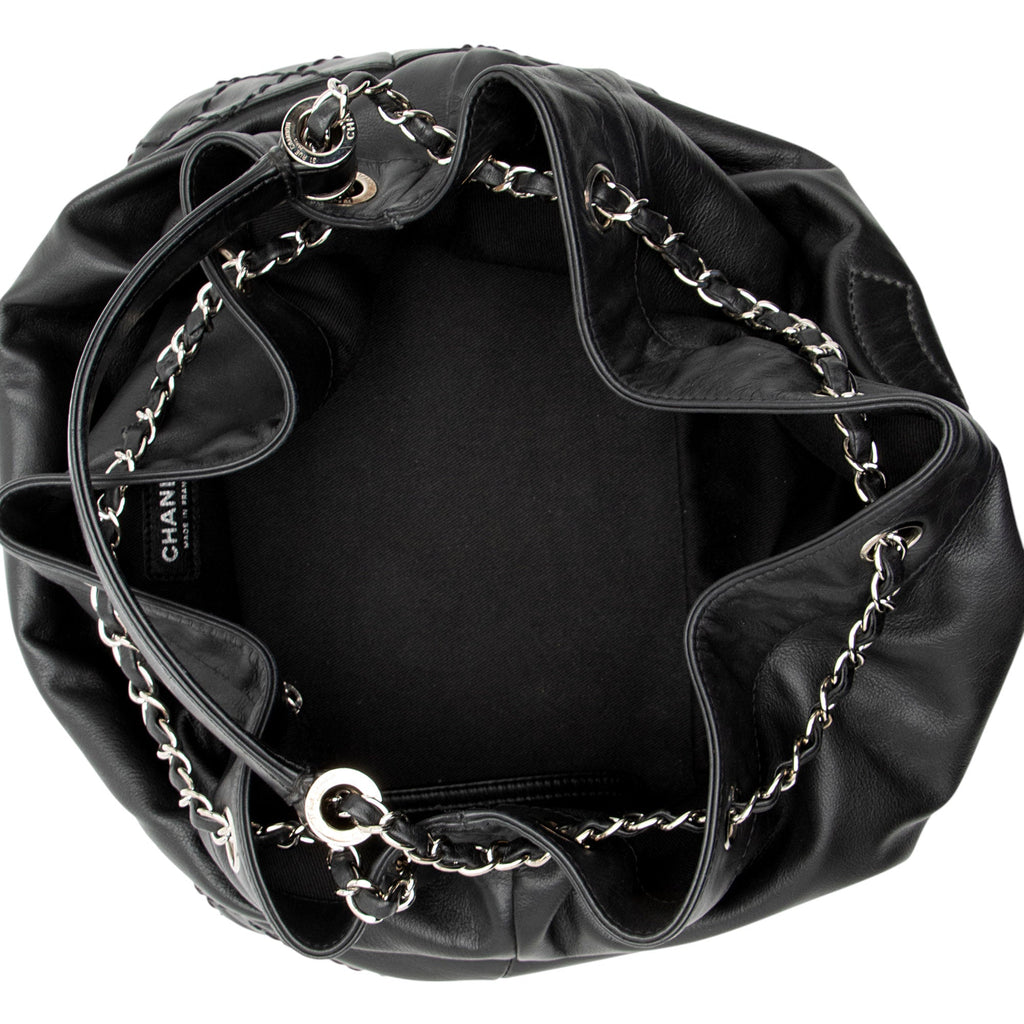 Chanel Lambskin CC Drawstring Bucket Bag