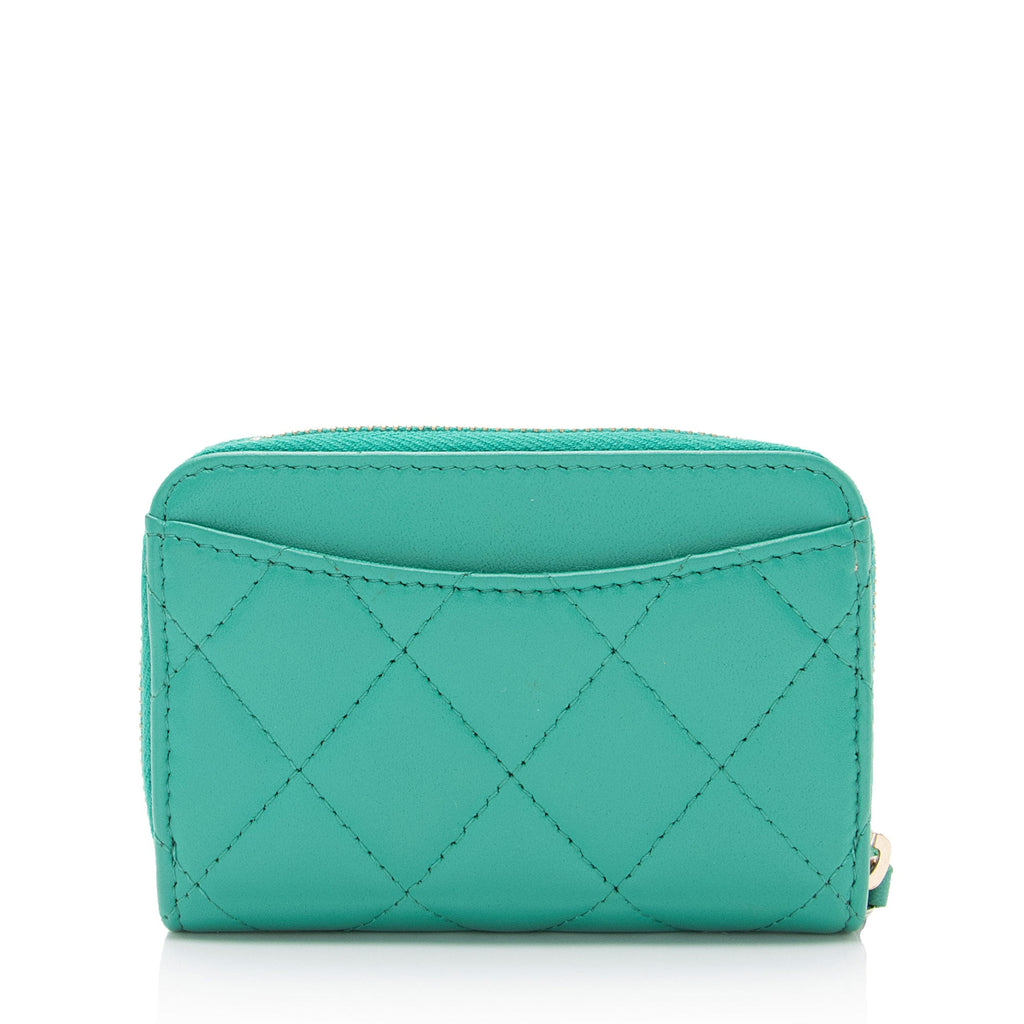 Chanel Lambskin CC Zip Around Card Case (SHF-kPLZP1)