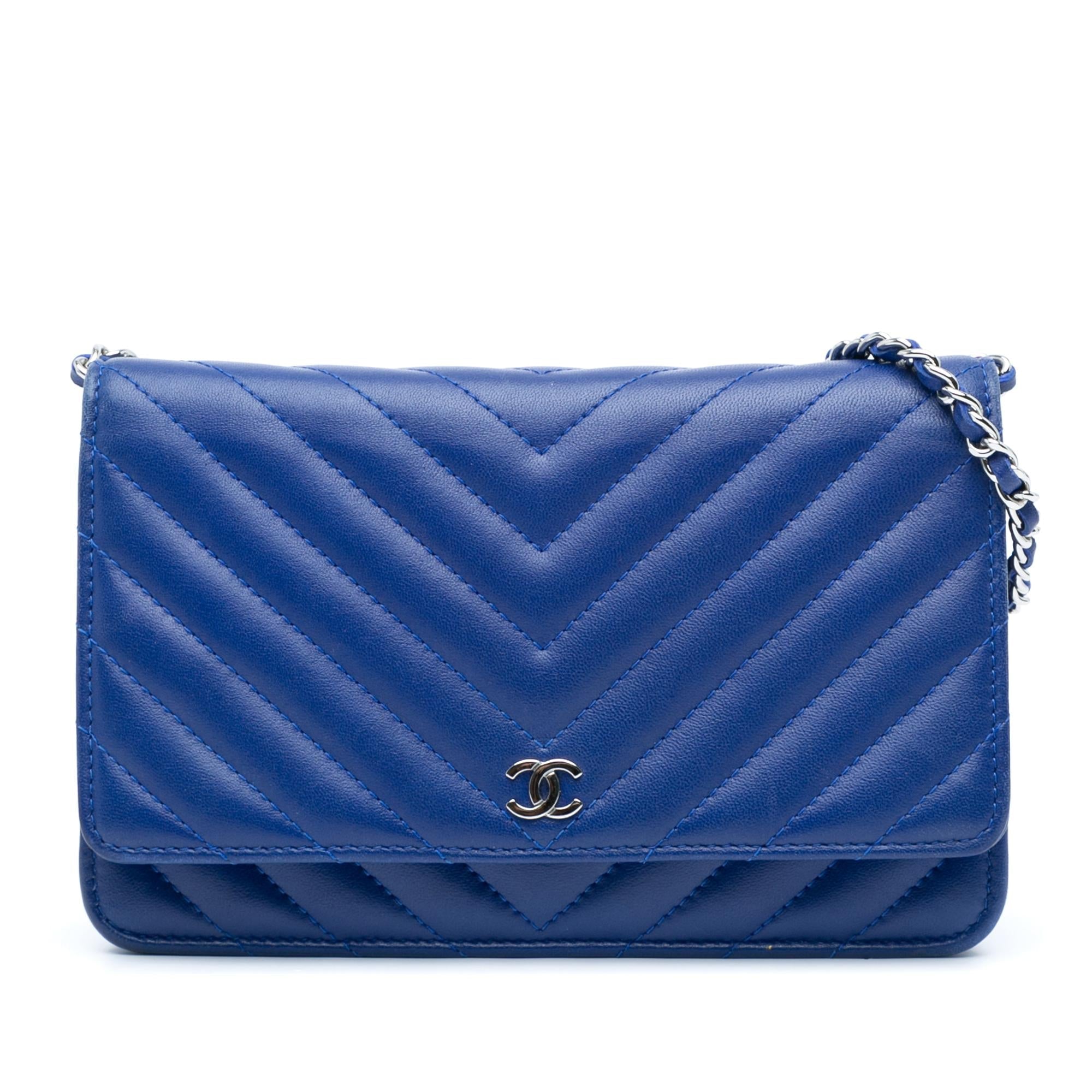 Chanel Lambskin Chevron Trendy Wallet On Chain