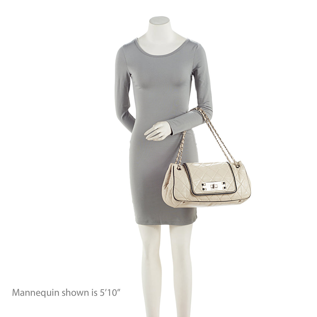 Chanel Lambskin Mademoiselle Lock East West Accordion Shoulder Bag (SHF-L7kNwO)