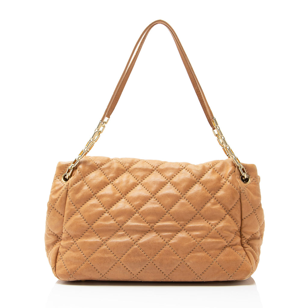 Chanel Lambskin Retro Chain Jumbo Accordion Flap Bag