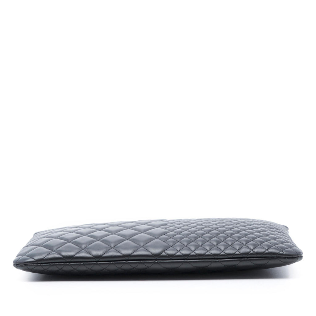 Chanel Large Bi Quilted Lambskin O Case Clutch