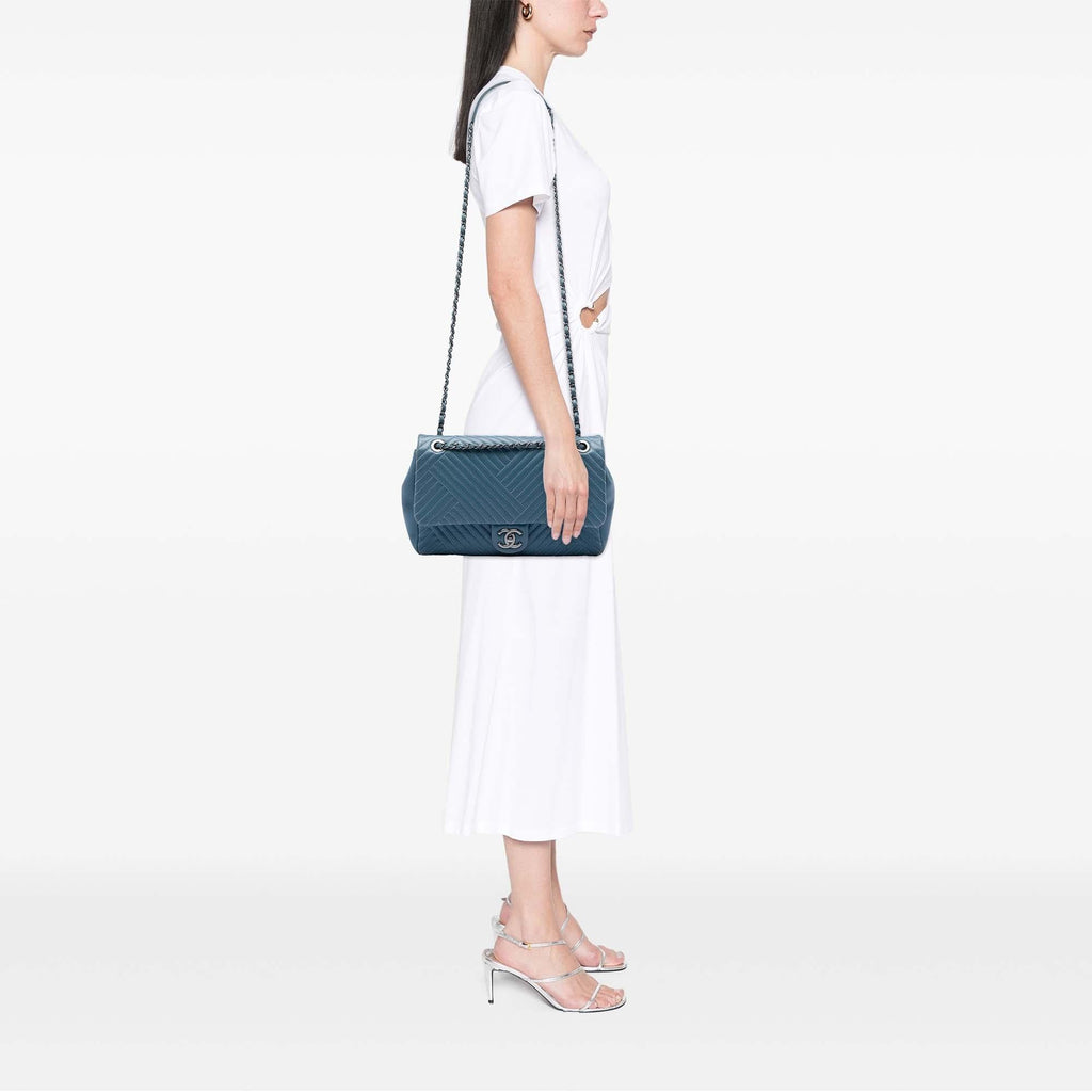 Chanel Large Lambskin CC Crossing Flap
