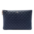 Chanel Large Quilted Lambskin Casino Charms O Case Clutch