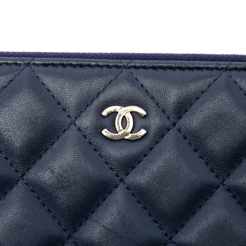 Chanel Large Quilted Lambskin Casino Charms O Case Clutch