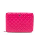 Chanel Large Quilted Lambskin Zip Around Organizer Clutch