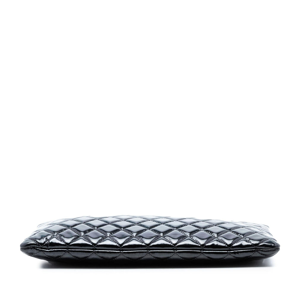Chanel Large Quilted Patent O Case Clutch