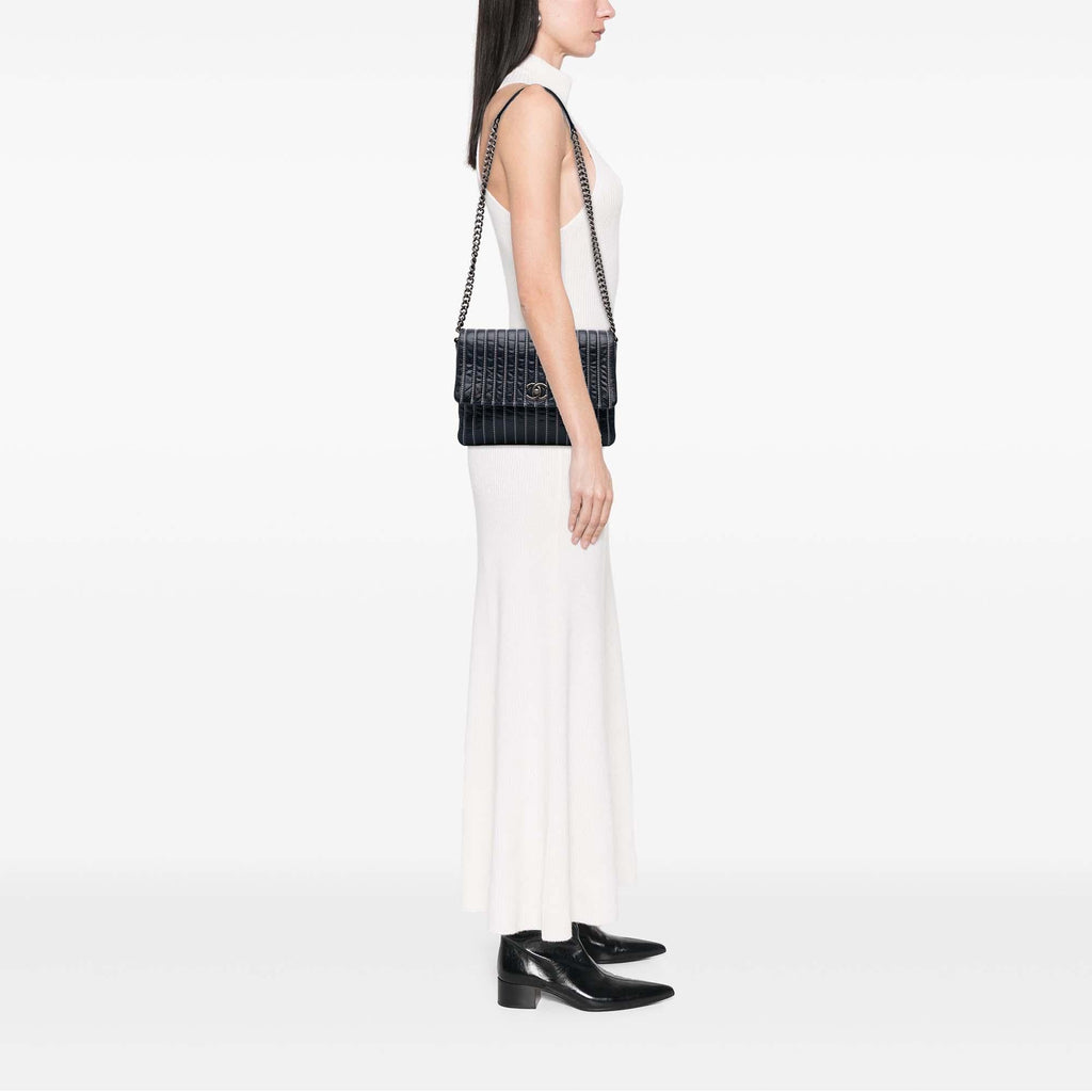 Chanel Large Vertical Quilted Lambskin Stitched Single Flap