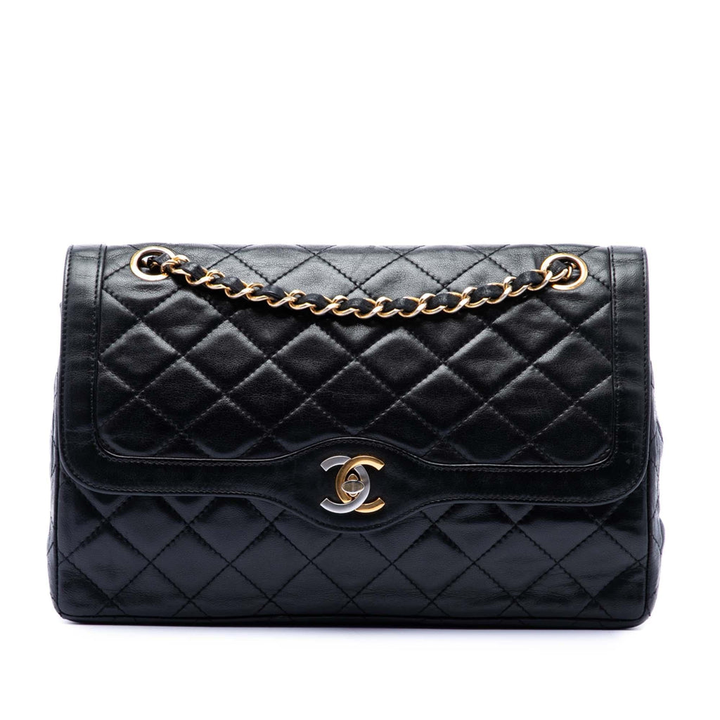 Chanel Limited Edition Paris Quilted Lambskin Double Flap