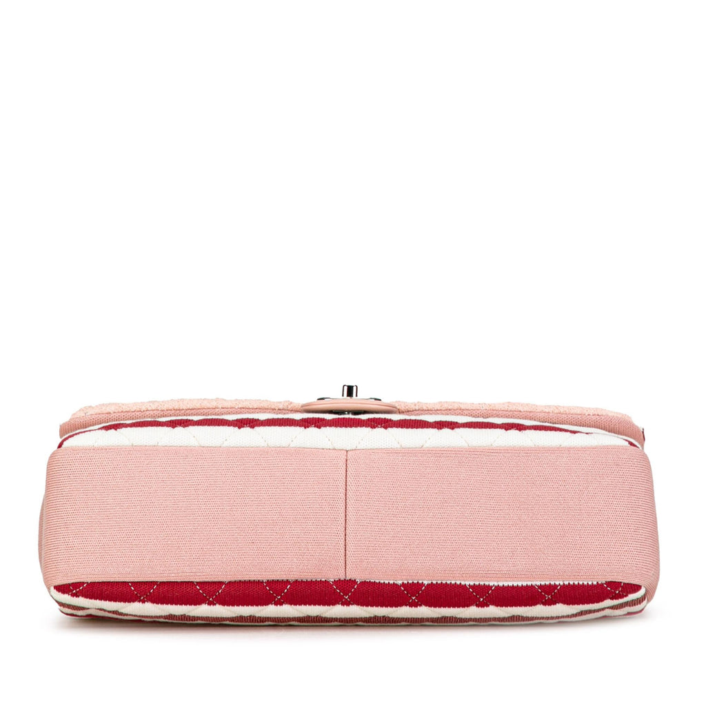 Chanel Maxi Stripe Jersey Felt and Rope Flap (SHG-Zvi1g1)