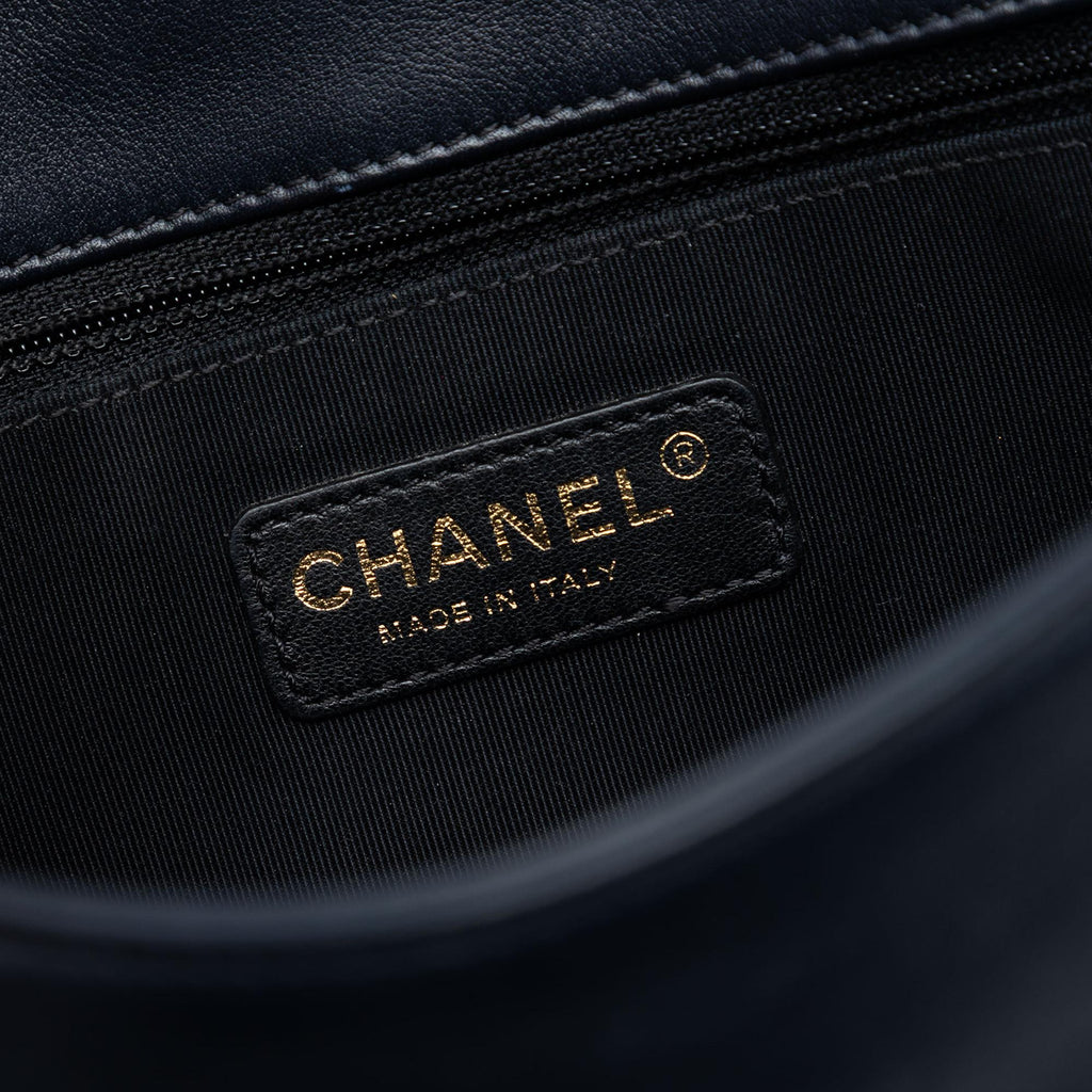 Chanel Medium Bicolor Calfskin Graphic Flap