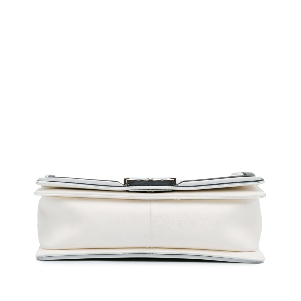 Chanel Medium Bicolor Lambskin and Rubber Boy Flap