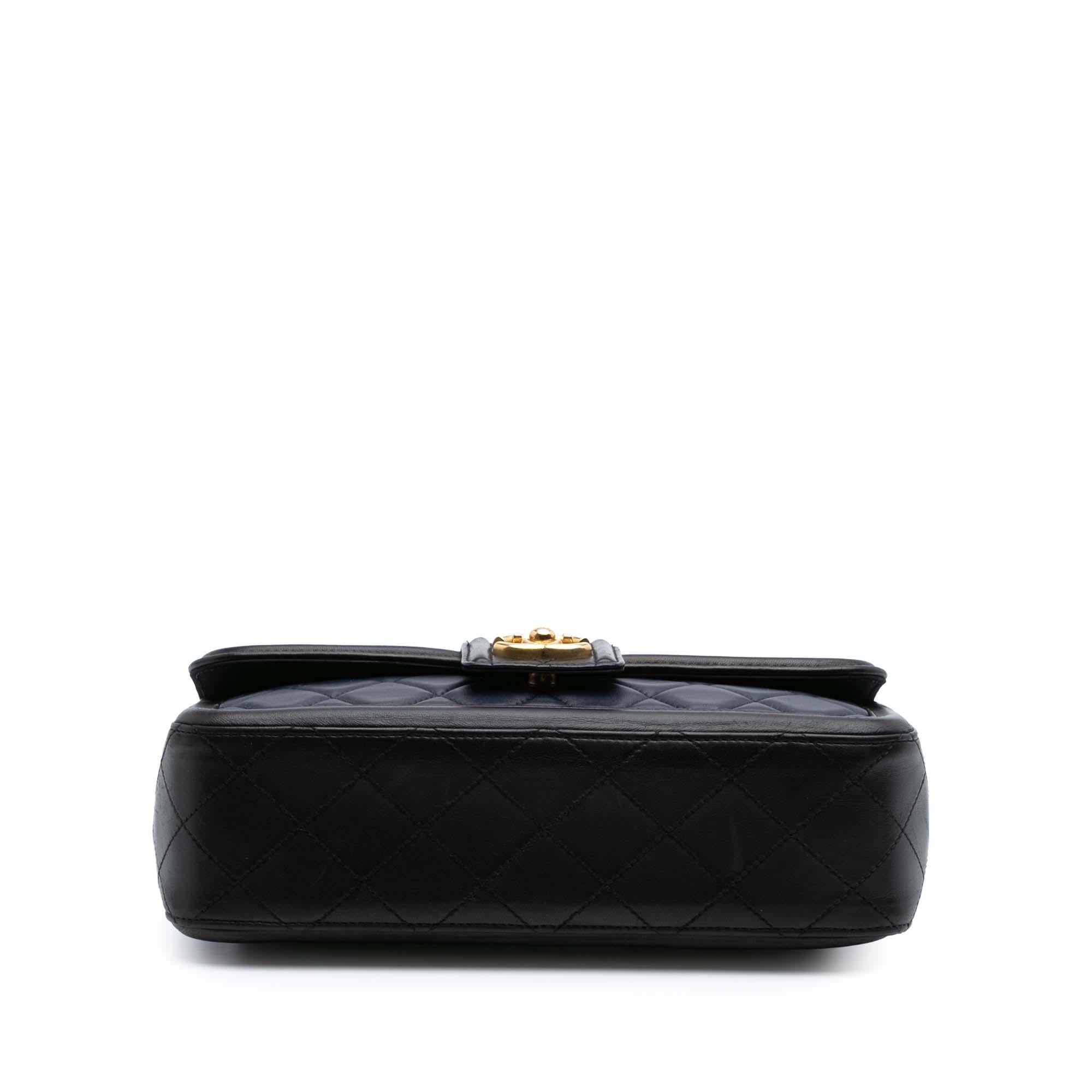 Chanel Medium Bicolor Quilted Lambskin Elegant CC Flap